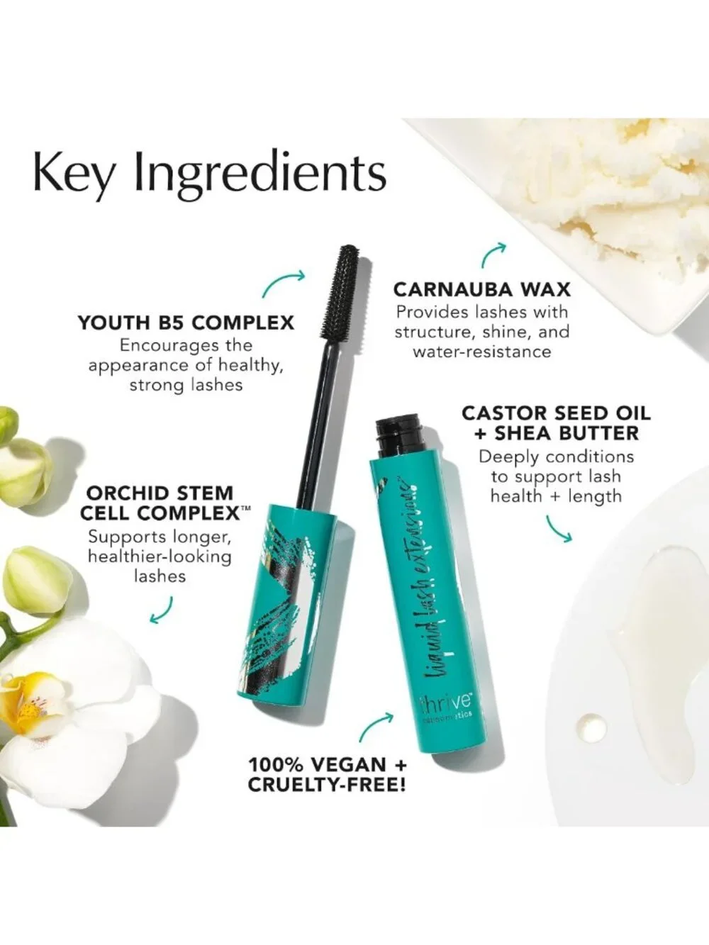 Lengthening & Volumizing Tubing Mascara - Smudge Proof, Washable, Vegan, Rich